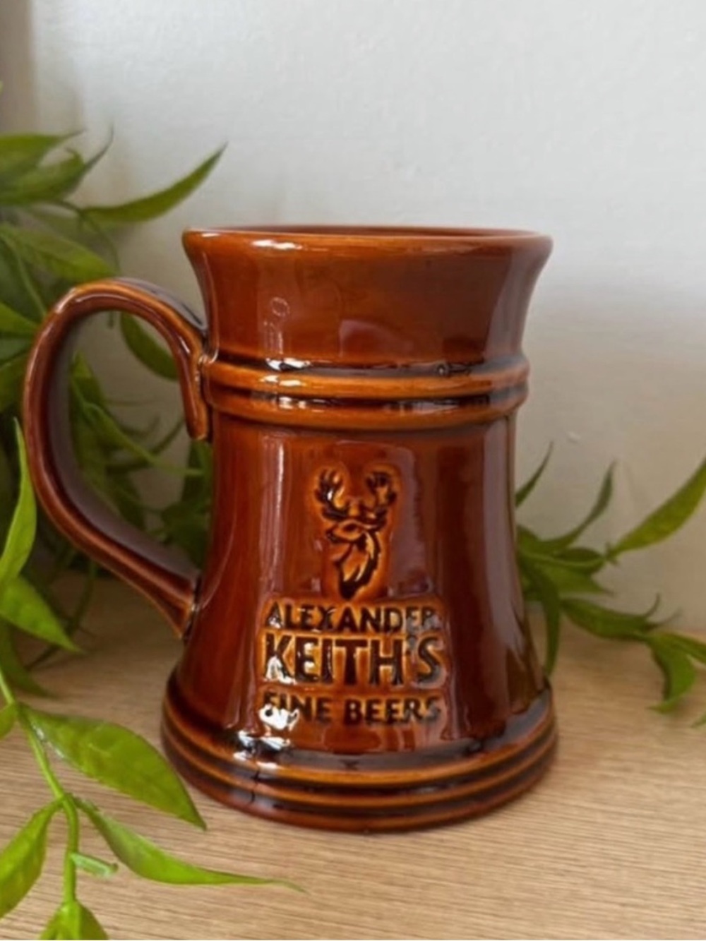 $5 ADD ON Alexander Keith’s Brown Ceramic Beer Stein Mug